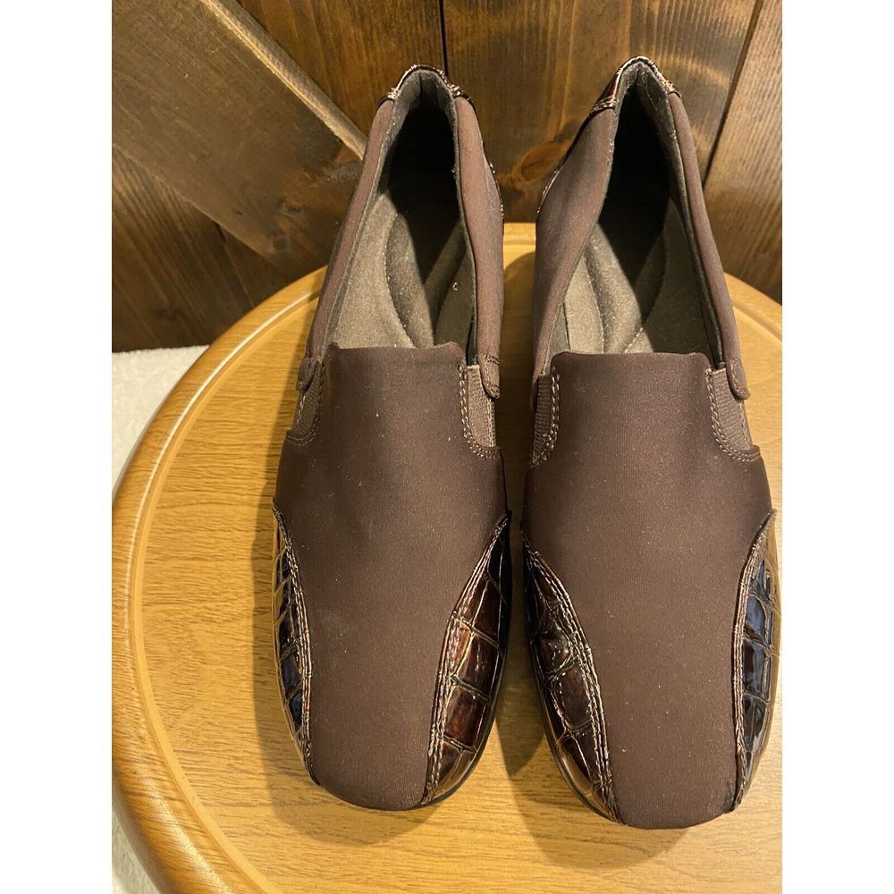 Clarks Gael Beam Casual Comfort Slip On Loafer Size 8.5M Brown Copper EUC - Picture 3 of 7